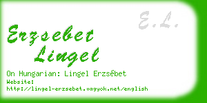 erzsebet lingel business card